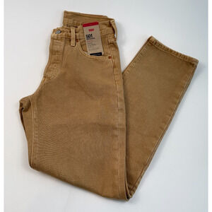 Levi's Women 501 Original Fit Unbasic Khaki High Rise Jeans 25x30 Beige NWT